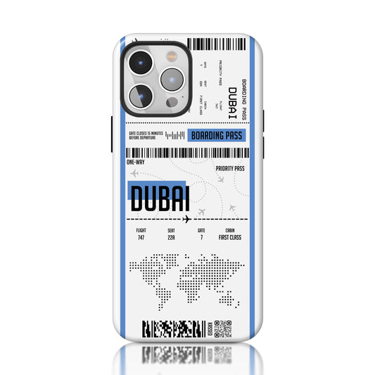 Boarding Pass White and Blue Phone Case